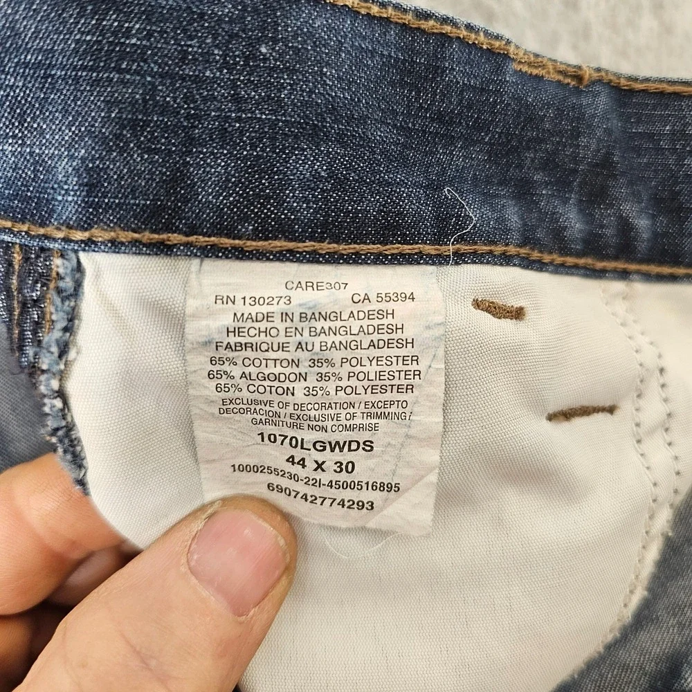 Wrangler Mens Blue‎ Cargo Jeans Relaxed Fit Medium Wash 44x30 1070LGWDS
